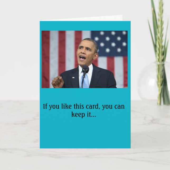 Geburtstagskarte Präsidenten Obama Karte (Vorderseite)