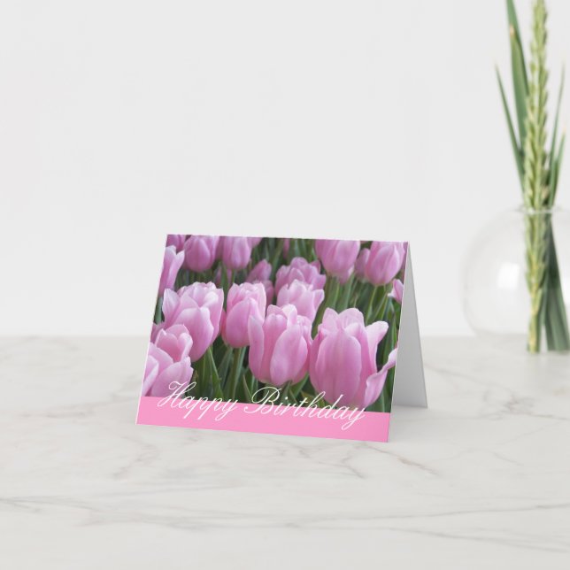 Geburtstagskarte Rosa Tulissen Karte (Vorderseite)