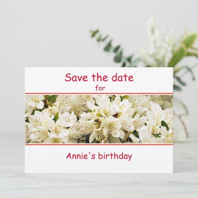 Geburtstagskarte Save the Date (Stehend Vorderseite)