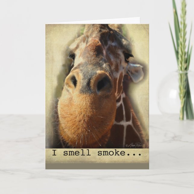 Geburtstagskarte Spaß Giraffe Karte (Vorderseite)