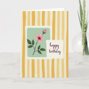 Geburtstagskarte Striped Bloom Karte