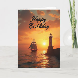 Geburtstagskarte Sunset Sail Karte