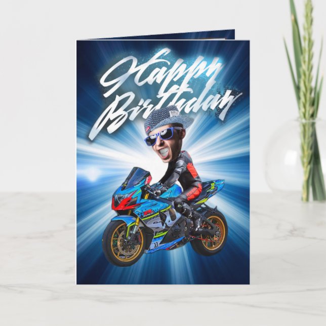 Geburtstagskarte Superbike Karte (Vorderseite)