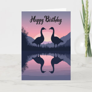 Geburtstagskarte Twilight Birds Karte