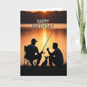 Geburtstagskarte Twilight Fishing Karte