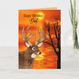 Geburtstagskarte Vater Große Buck Sunset Nature Sc Karte