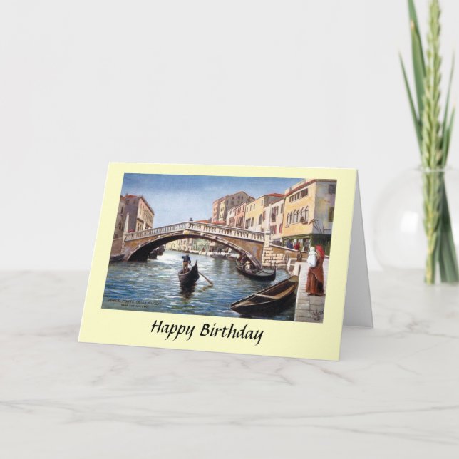 Geburtstagskarte - Venedig, Italien Karte (Vorderseite)