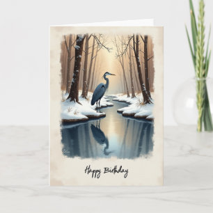 Geburtstagskarte Winterlandschaft Karte