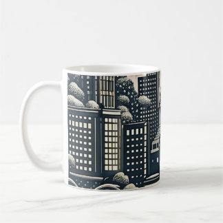 Geburtstagskarte zum Stadt-Skyline-Meilenstein Kaffeetasse