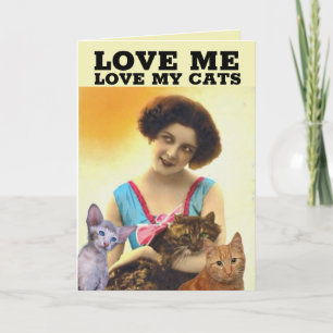 GEBURTSTAGSKARTEN FÜR FRAUEN UND KATZEN (CAT-MAMA) KARTE