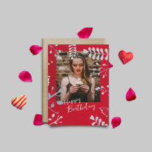 Geburtstagskarten mit weichem Blumenrahmen