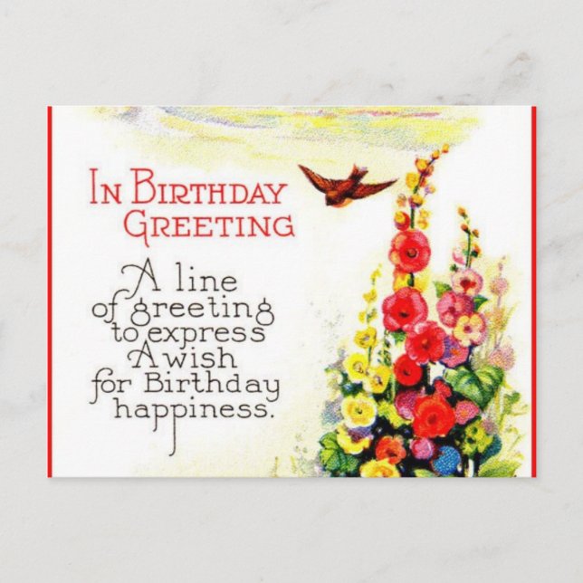Geburtstagskarten Postkarte (Vorderseite)