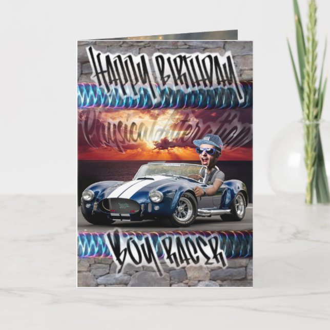 Geburtstagskartenrennen Karte (Vorderseite)