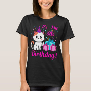 Geburtstagskatze 8 Jahre alt Kitten Kitten 8. Gebu T-Shirt