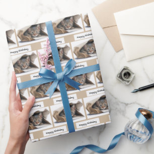 Geburtstagskatze in Papiertasche Geschenkpapier