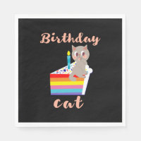 Geburtstagskatze - kawaii graue Katze Geburtstag