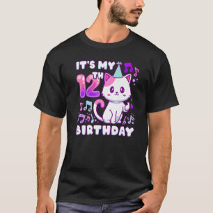 Geburtstagskind 12 Jahre alt, K-Pop Kätzchen mit F T-Shirt