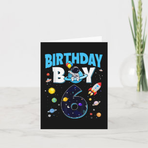 Geburtstagskind 6 Jahre Astronaut 6. Geburtstag Karte