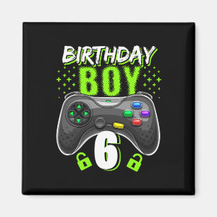 Geburtstagskind 6 Video Game Controller Gamer 6th Magnet