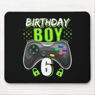 Geburtstagskind 6 Video Game Controller Gamer 6th Mousepad
