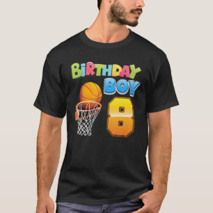 Geburtstagskind 8 Jahre alt 8. Geburtstag Basketba T-Shirt
