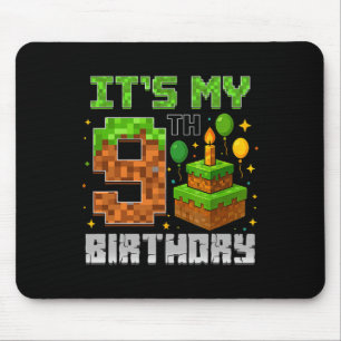 Geburtstagskind Es ist mein 9. Geburtstag Gamer Pi Mousepad
