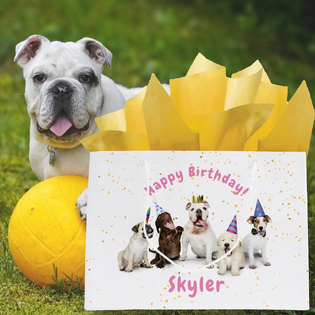 Geburtstagskind feiern | Rosa Große Geschenktüte (Von Creator hochgeladen)