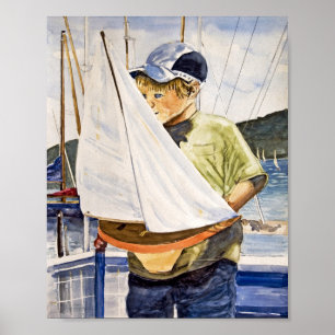 Geburtstagskind mit Sailboat Poster