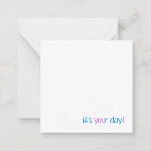 Geburtstagsknotecard Mitteilungskarte