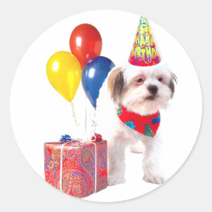 Geburtstagskopf Runder Aufkleber