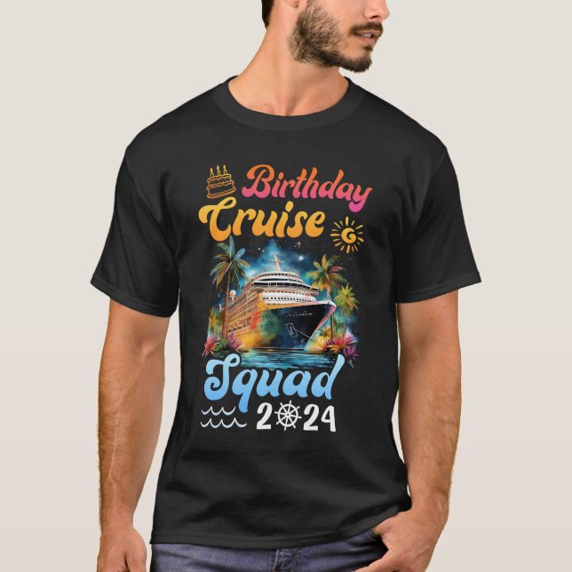 Geburtstagskreuz 2024 Kreuzfahrt Geburtstagsparty  T-Shirt (Vorderseite)
