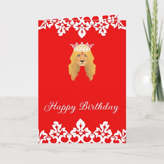 Geburtstagskrone Karte (Vorderseite)