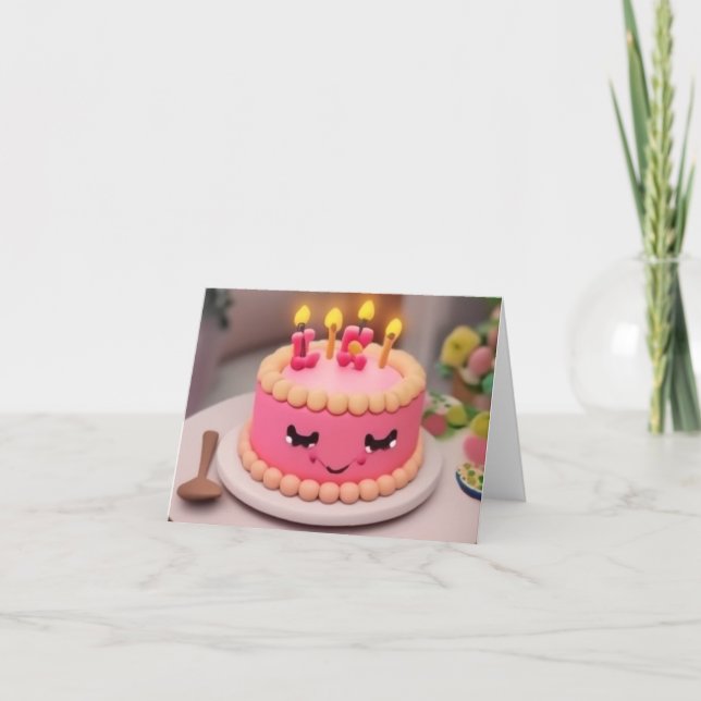 Geburtstagskuchen Ankündigung (Vorderseite)