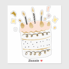 Geburtstagskuchen Aufkleber