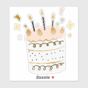 Geburtstagskuchen Aufkleber