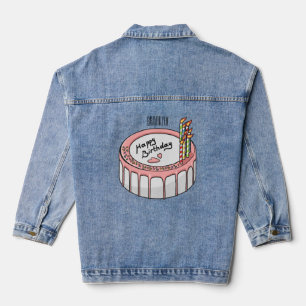 Geburtstagskuchen-Cartoon Jeansjacke
