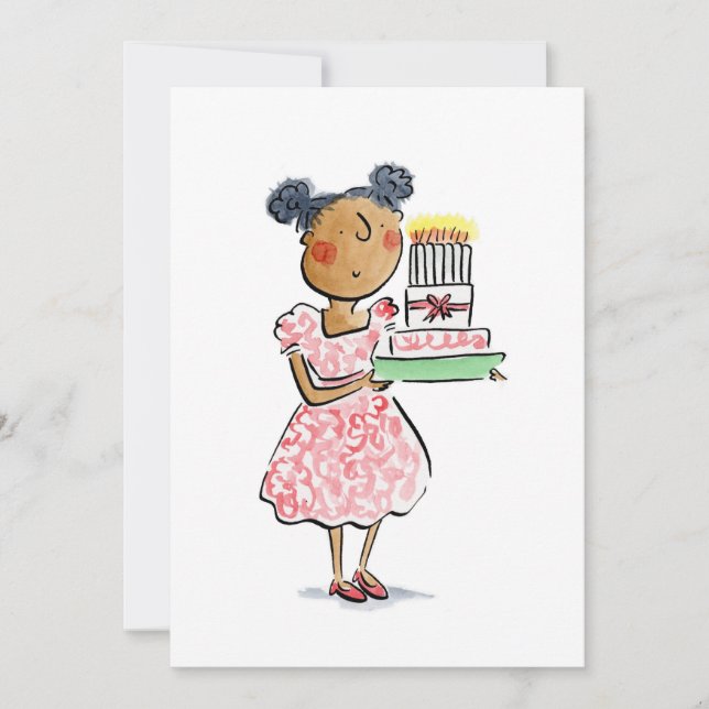 Geburtstagskuchen Einladung (Vorderseite)