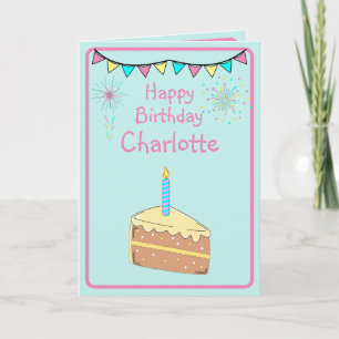 Geburtstagskuchen Faltkarte Karte