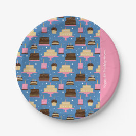 Geburtstagskuchen Individuelle Name + Gruß Pappteller