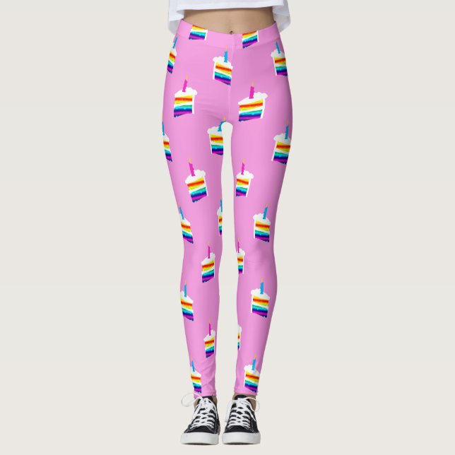 Geburtstagskuchen-Leggings Leggings (Vorderseite)