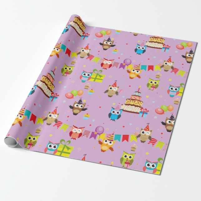 Geburtstagskuchen niedlich geschenkpapier (Ungerollt)