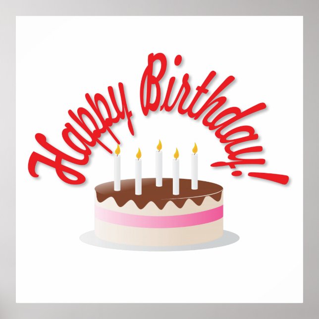 Geburtstagskuchen Poster (Vorne)