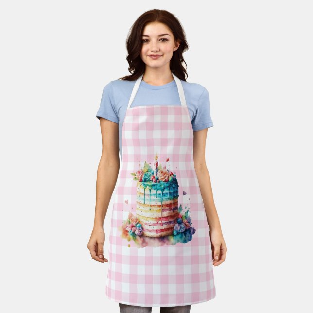 Geburtstagskuchen Schürze (Getragen)