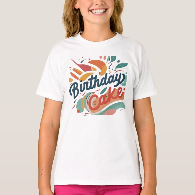 Geburtstagskuchen T-Shirt (Vorderseite)