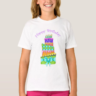 Geburtstagskuchen-T - Shirt — (Kinder mit Happy 