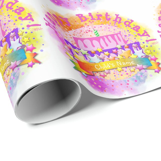 Geburtstagskuchtpapier - HAMbWG Geschenkpapier (Rolleneckpunkt)