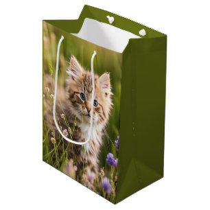 Geburtstagsküken bei Wildblumen Mittlere Geschenktüte