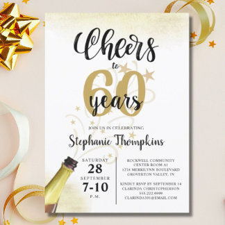 Geburtstagskurse auf # Jahre Schwarzes Gold-Script Einladung