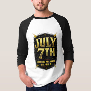 Geburtstagslegenden vom 7. Juli sind aus Gold gema T-Shirt