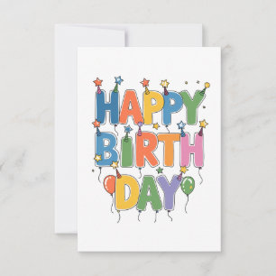 Geburtstagsluftballons RSVP Karte
